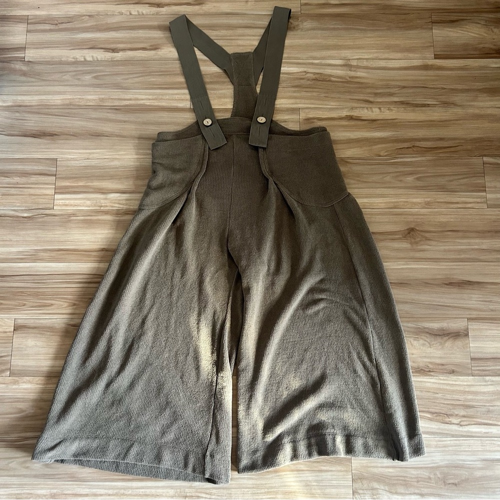 Free people beach FP beach wide leg crop knit suspender overalls